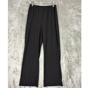 Attitudes by Renee Black Wide Leg Pants Womens Small Como Jersey Elastic Waist